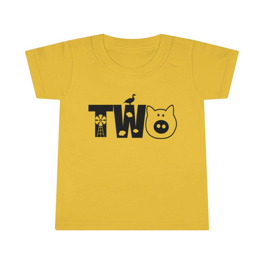 A toddler tee with a classic fit and durable stitching. Made of 100% Ringspun cotton, light fabric, and featuring a 3/4 double-needle topstitched collar. From 'Worlds Worst Tees'.