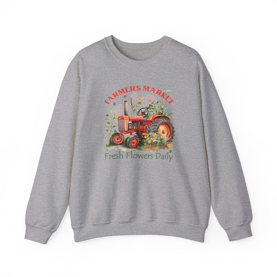 A unisex heavy blend crewneck sweatshirt featuring a tractor design, ideal for comfort in any situation. Made of 50% Cotton 50% Polyester, ribbed knit collar, and no itchy side seams. From Worlds Worst Tees.