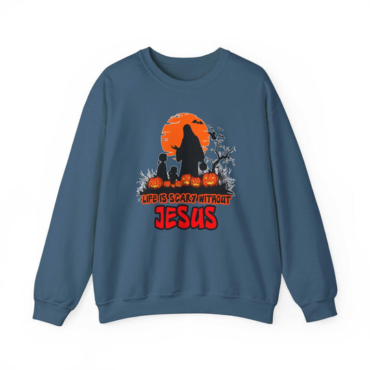 Life is Scary Without Jesus Crew 21823449479886146274 46 Sweatshirt Worlds Worst Tees