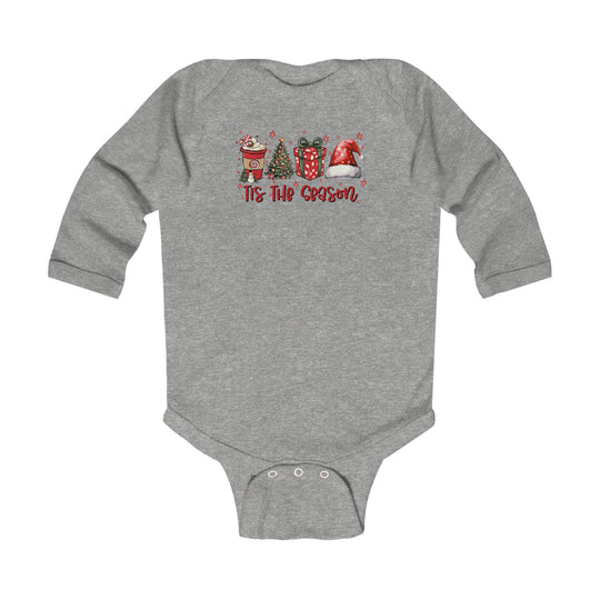 Tis the Season Holiday Long Cross Sleeve Onesie