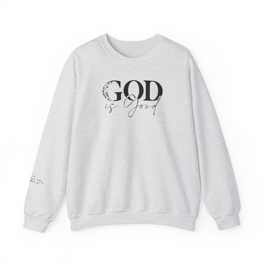 A unisex heavy blend crewneck sweatshirt featuring a black text design, ideal for comfort and style. Made from 50% cotton and 50% polyester fabric, with ribbed knit collar and double-needle stitching for durability. Ethically grown US cotton.