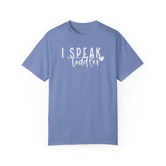 Relaxed fit I Speak Toddler Tee, garment-dyed in 100% ring-spun cotton. Soft-washed fabric, double-needle stitching, no side-seams for durability and comfort. From Worlds Worst Tees.