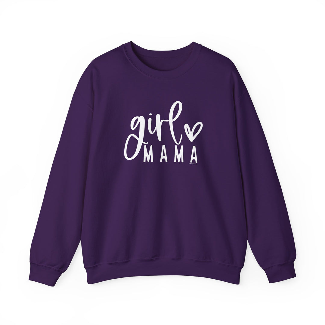 Unisex heavy blend crewneck sweatshirt, Girl Mama Crew, 50% cotton, 50% polyester, medium-heavy fabric, loose fit, ribbed knit collar, no itchy side seams. Sizes: S-5XL. Ideal comfort for any occasion.