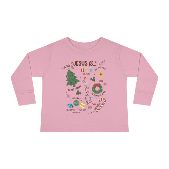 Toddler long-sleeve tee featuring a graphic design of a Christmas tree and words. Made of 100% combed ringspun cotton, with topstitched ribbed collar and EasyTear™ label for sensitive skin. From 'Worlds Worst Tees'.