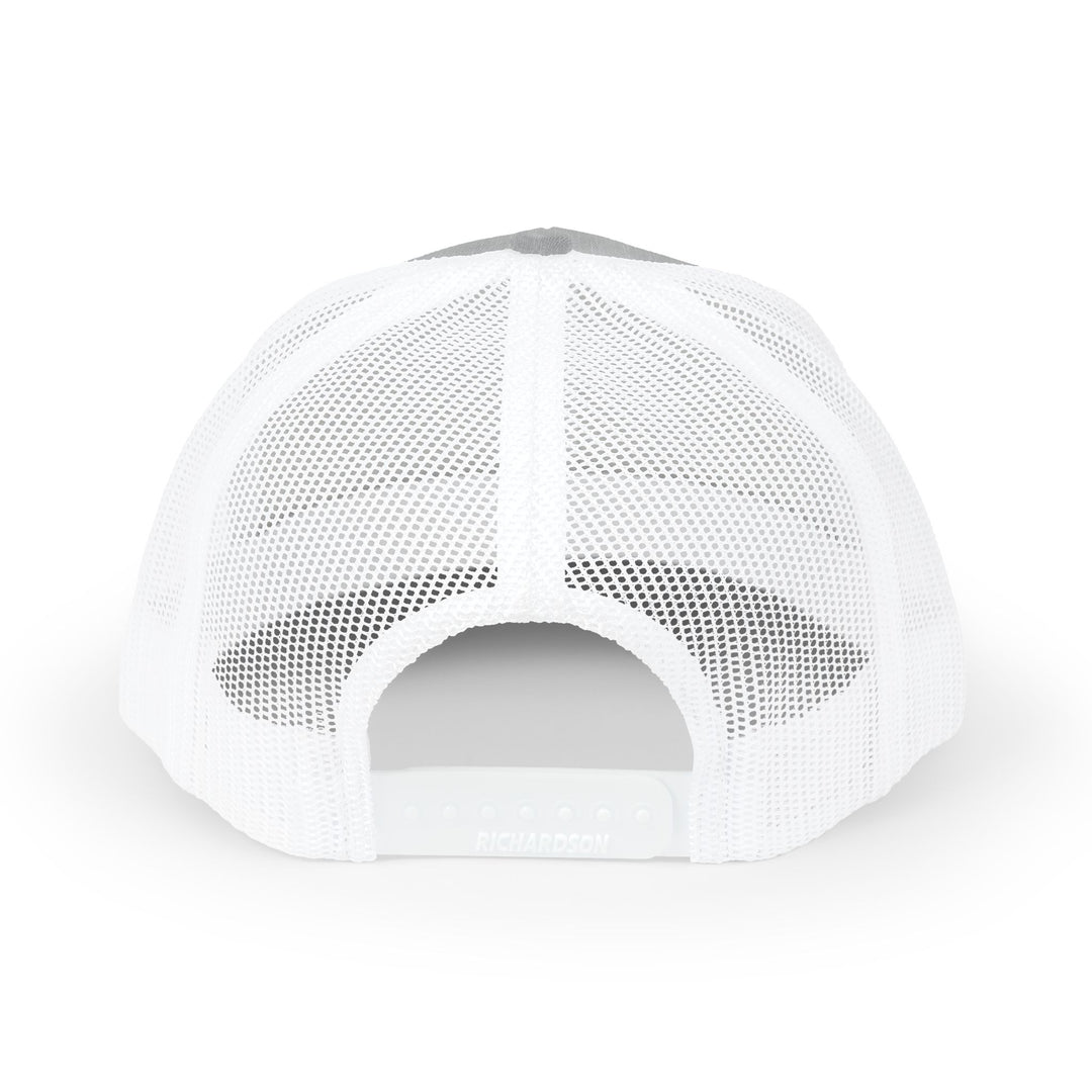 I'd Smoke That Snapback Trucker Cap with embroidery, featuring a 6-panel design, adjustable snap closure, and breathable polyester mesh for comfort and durability.