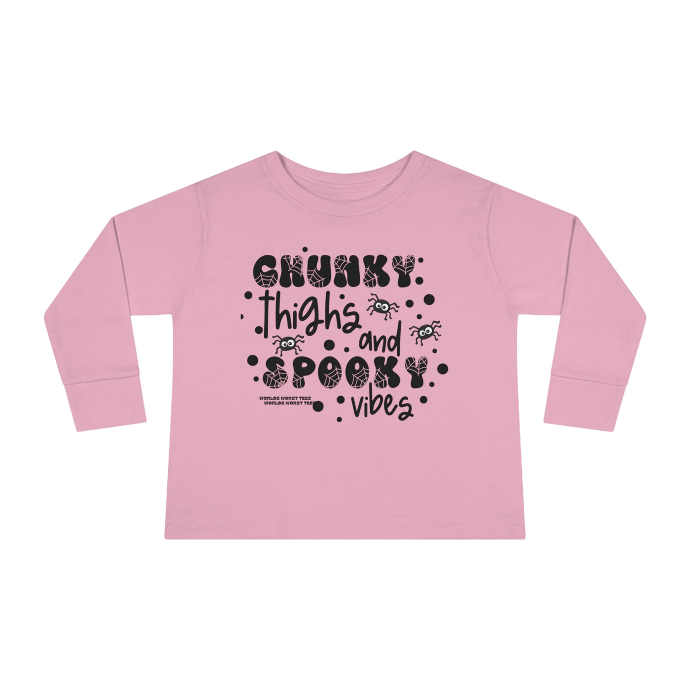 Chunky Thighs and Spooky Vibes Toddler Long Sleeve Tee
