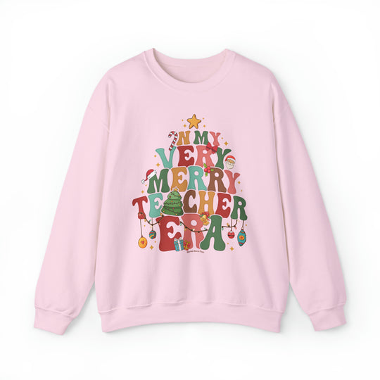 A unisex heavy blend crewneck sweatshirt featuring a graphic design of a cartoon Christmas tree with lights. Ribbed knit collar, loose fit, and polyester-cotton blend for comfort. From Worlds Worst Tees.