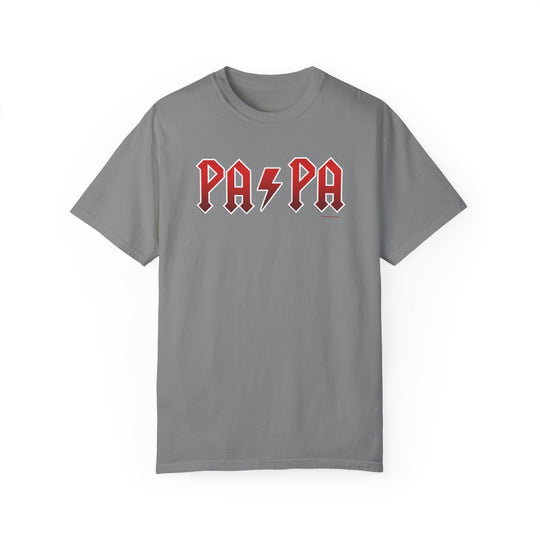 A ring-spun cotton Pa/Pa Tee, garment-dyed for coziness. Relaxed fit, double-needle stitching for durability, no side-seams for shape retention. Medium weight, versatile daily wear from Worlds Worst Tees.