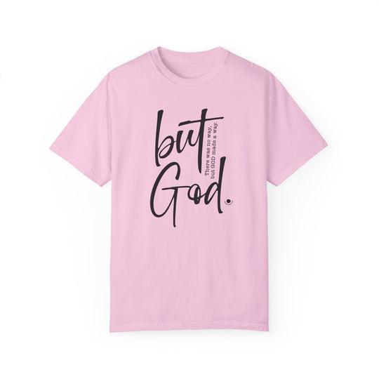 Relaxed fit But God Tee, garment-dyed 100% ring-spun cotton t-shirt. Soft-washed fabric, double-needle stitching for durability, seamless design. Ideal for daily wear.
