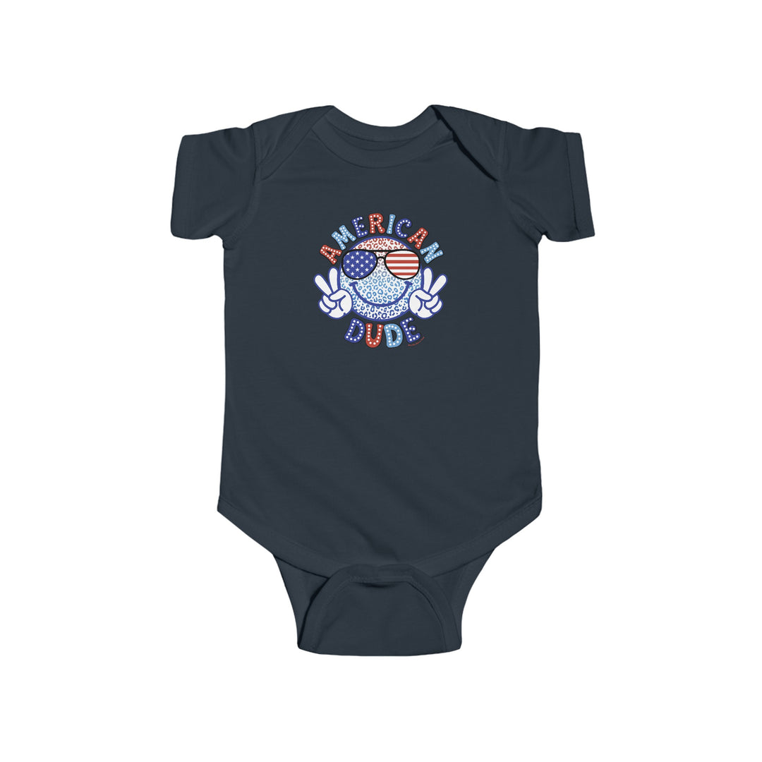 A baby bodysuit featuring a peace sign logo, ideal for infants. Made of 100% cotton, with ribbed knitting for durability and plastic snaps for easy changes. From Worlds Worst Tees, known for unique graphic t-shirts.