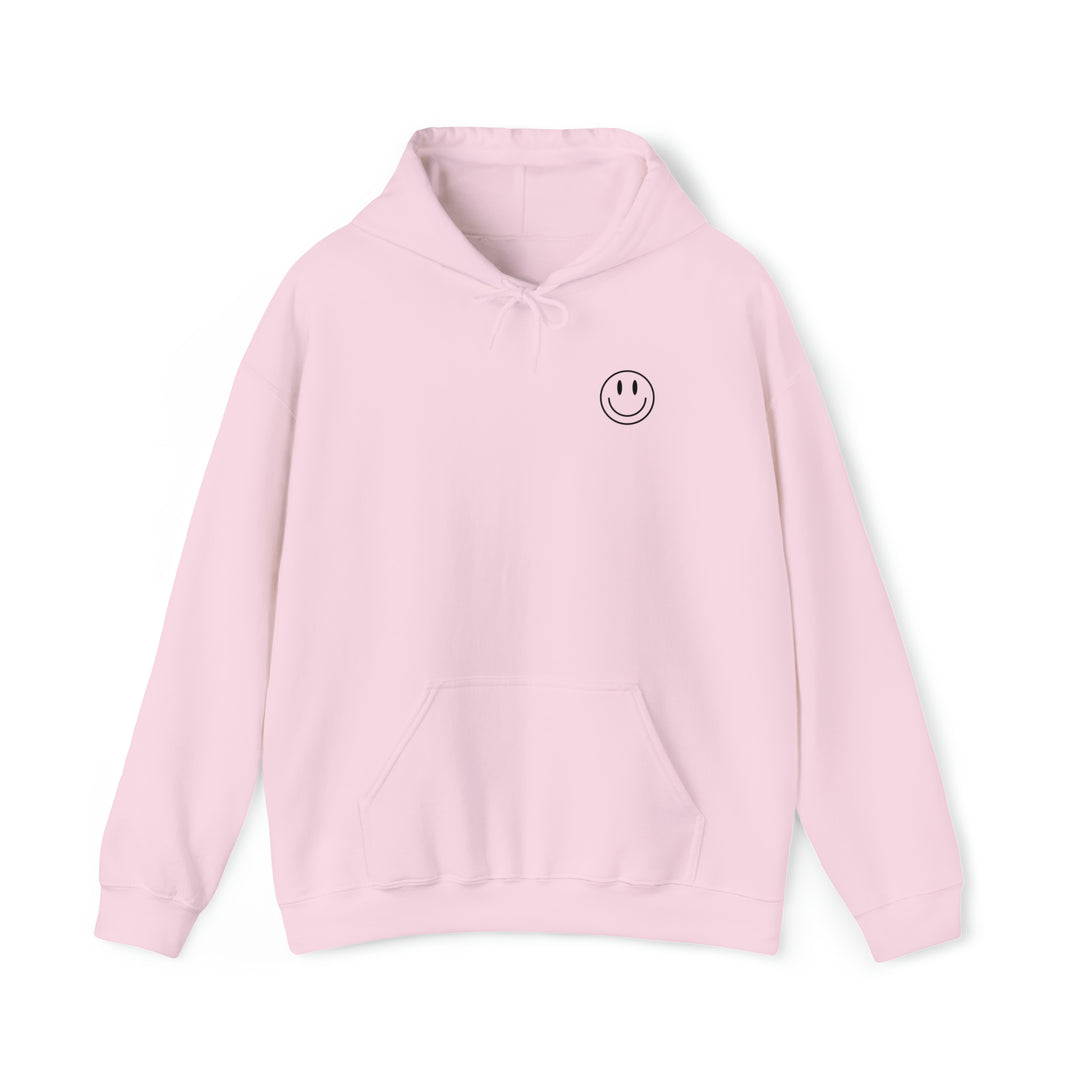 Unisex Be the Reason Sweatshirt: Pink crewneck with smiley face design. 50% cotton, 50% polyester blend for comfort. Ribbed knit collar, loose fit, no itchy seams. Sizes S-5XL.