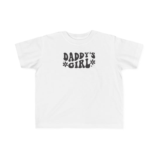 A Daddy's Girl Toddler Tee, soft and durable, perfect for sensitive skin. Made of 100% combed ringspun cotton, light fabric, with a classic fit. Ideal for first ventures.
