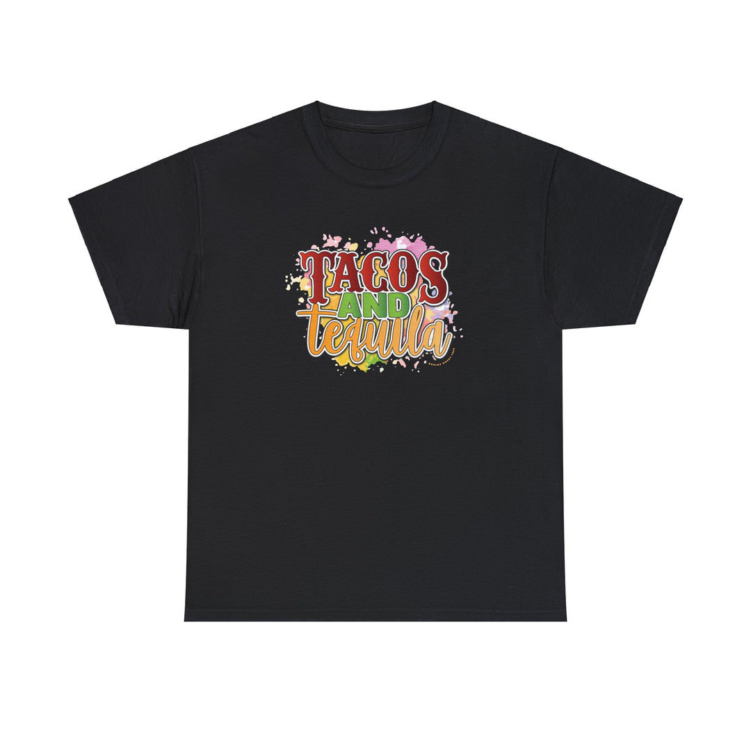 Unisex Tacos and Tequila Tee, a staple shirt from Worlds Worst Tees. Medium fabric, tear-away label, classic fit, and ethically made with 100% US cotton. No itchy side seams, just comfy style.