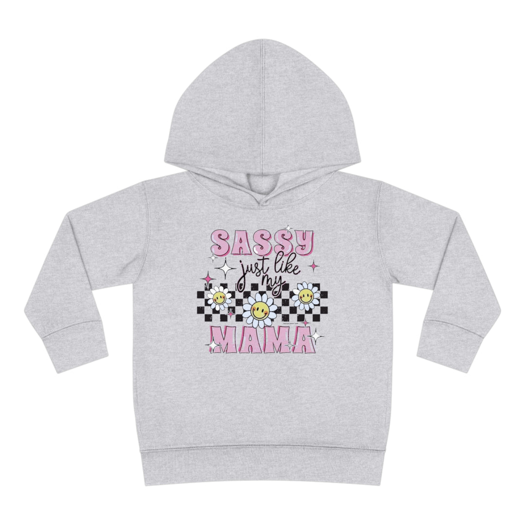 Toddler hoodie with durable design, jersey-lined hood, and side seam pockets. Sassy Like My Mama Toddler Hoodie for ultimate coziness. Features cover-stitched details for long-lasting wear.