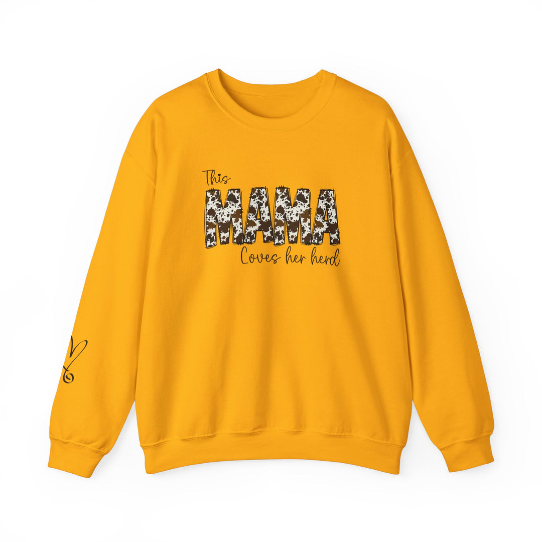 A yellow sweatshirt with a black and white design, ideal for any situation. Unisex heavy blend crewneck sweatshirt with ribbed knit collar, no itchy side seams, 50% cotton, 50% polyester, loose fit, runs true to size.