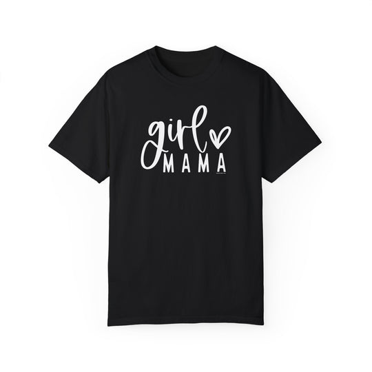 A relaxed fit Girl Mama Tee, 100% ring-spun cotton, garment-dyed for coziness. Double-needle stitching, no side-seams for durability and shape retention. Ideal for daily wear.
