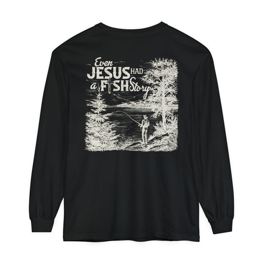 Jesus Fishing Story Long Sleeve T-Shirt