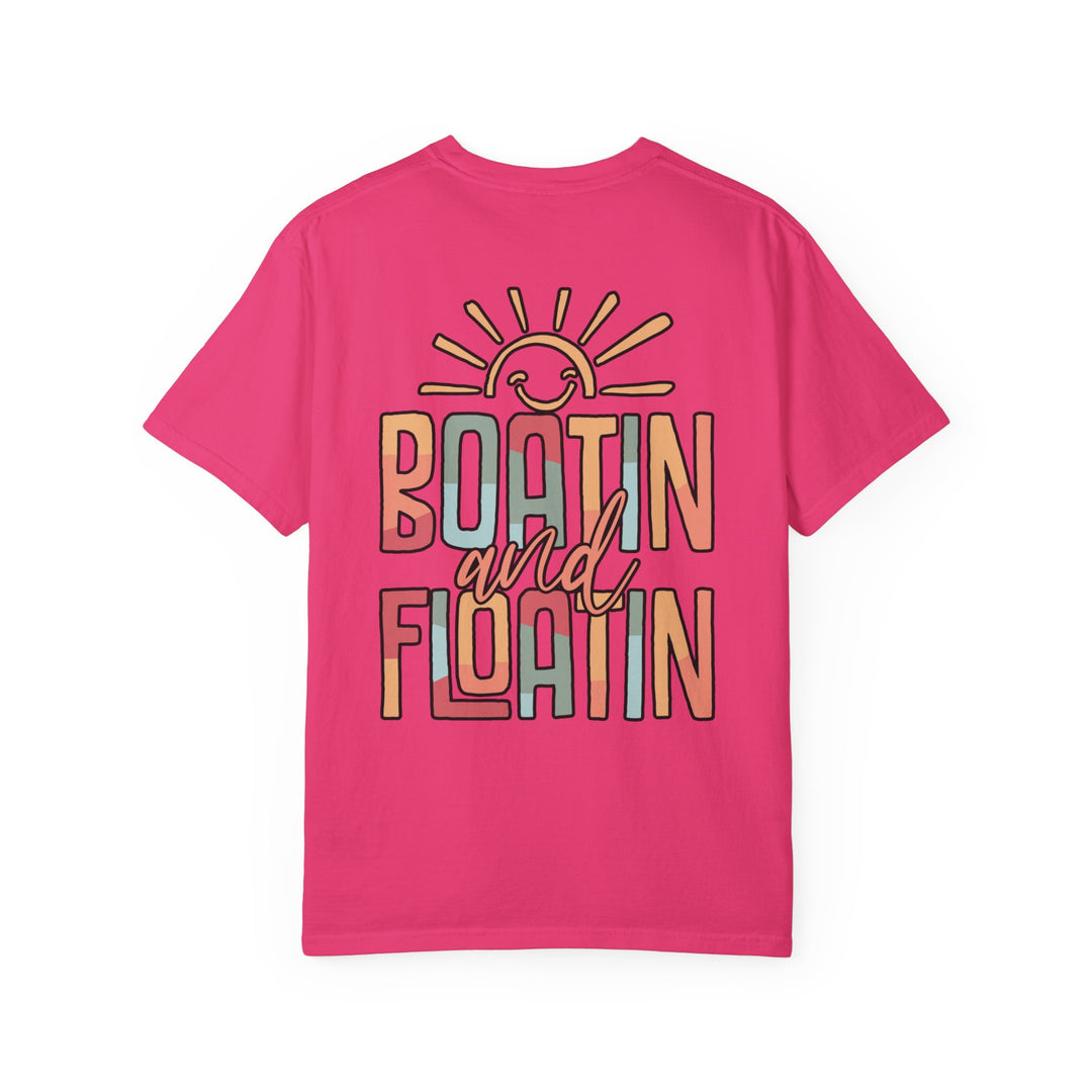 Boatin and Floatin Tee - A versatile, relaxed-fit t-shirt crafted from soft, durable, 100% ring-spun cotton, ideal for casual or semi-formal wear.