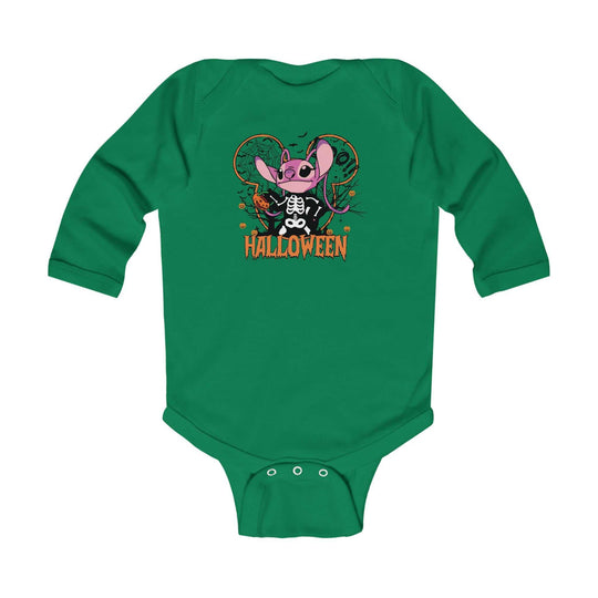 Pink Stitch Halloween Long Sleeve Onesie 90503712921105325416 19 Kids clothes Worlds Worst Tees