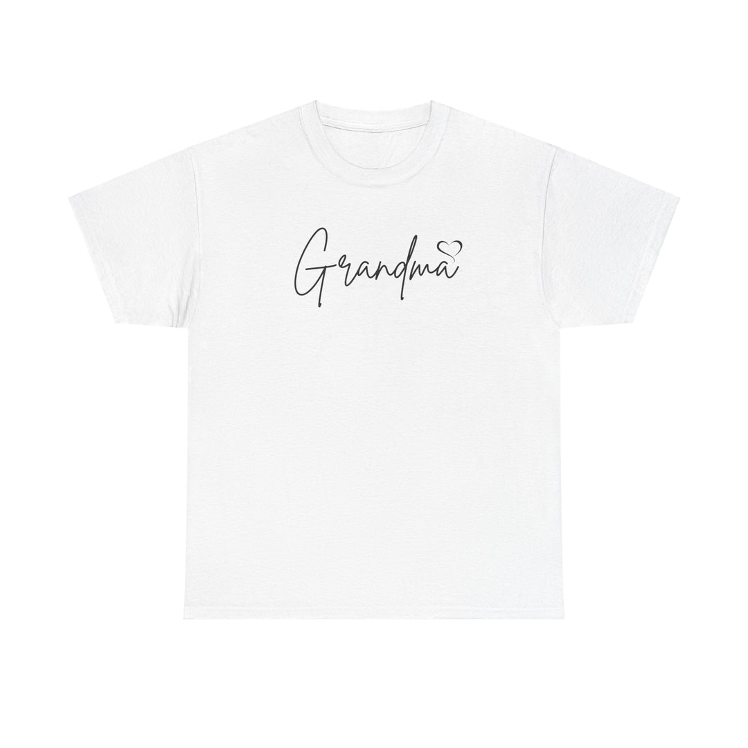 A classic Grandma Love Tee, unisex heavy cotton, no side seams, ribbed knit collar, durable tape on shoulders. Medium weight fabric, classic fit, true to size. Sizes S to 5XL.
