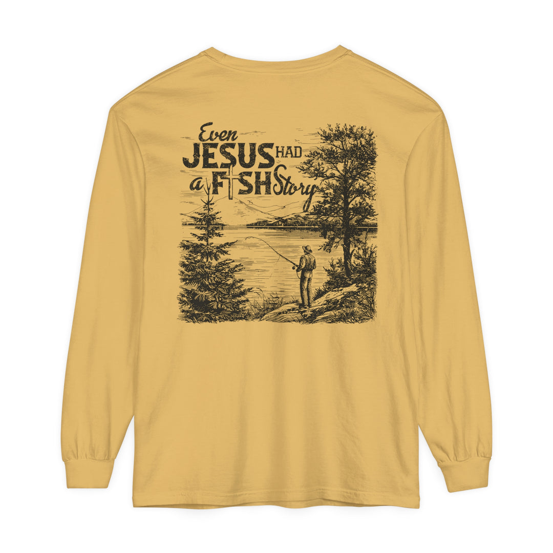 Jesus Fishing Story Long Sleeve T-Shirt