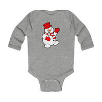 Happy Snowman Long Sleeve Onesie