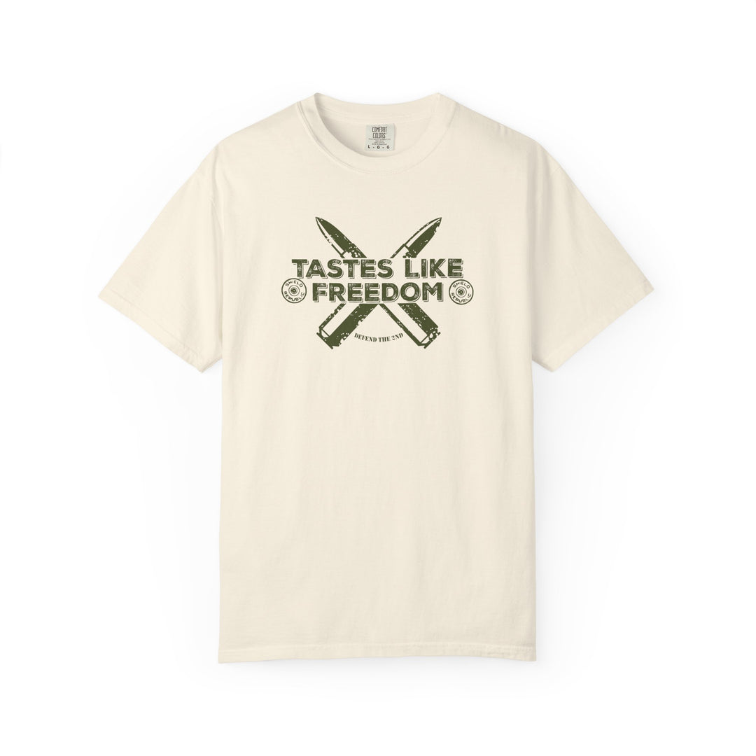 Comfort Colors 1717 Freedom Tee, a relaxed-fit, durable, garment-dyed t-shirt made with 100% ring-spun cotton, perfect for everyday wear. Available in multiple sizes.