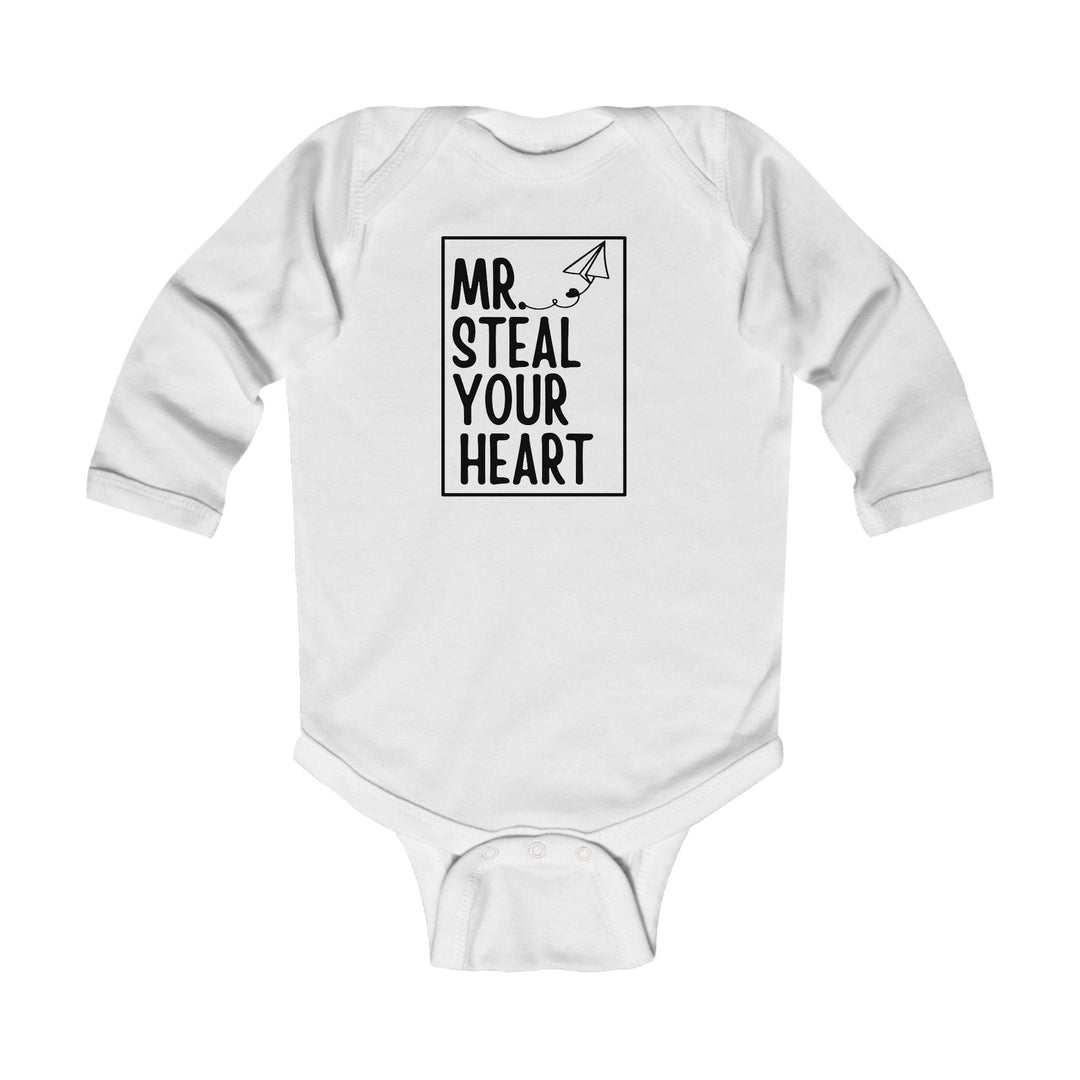 Mr. Steal Your Heart Long Sleeve Onesie