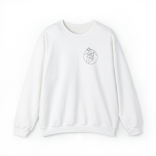 Unisex heavy blend crewneck sweatshirt with a logo, ideal for comfort. 50% cotton, 50% polyester, medium-heavy fabric, loose fit, ribbed knit collar, no itchy side seams. Sewn-in label. Sizes S-5XL.