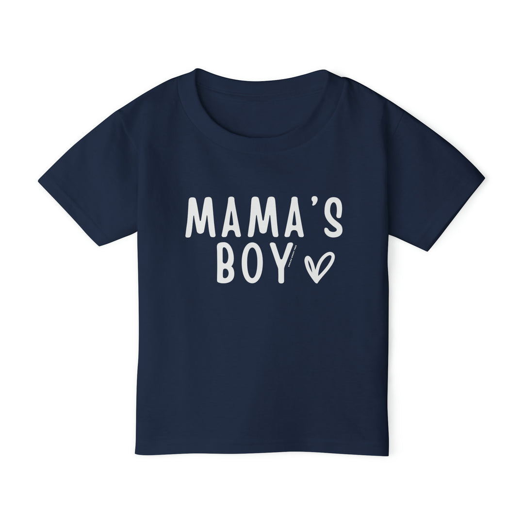 Mama's Boy Toddler Tee: A classic fit, 100% cotton shirt for toddlers. Features a rib collar for comfort. Available in sizes 2T to 6T.