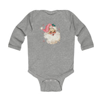 Pink Santa Long Sleeve Onesie