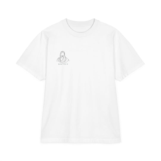 Jesus Lover Tee: Unisex garment-dyed drop-shoulder t-shirt with a vintage, oversized fit, reinforced stitching, ribbed crew neck, and unique dye process for a soft, worn-in look.