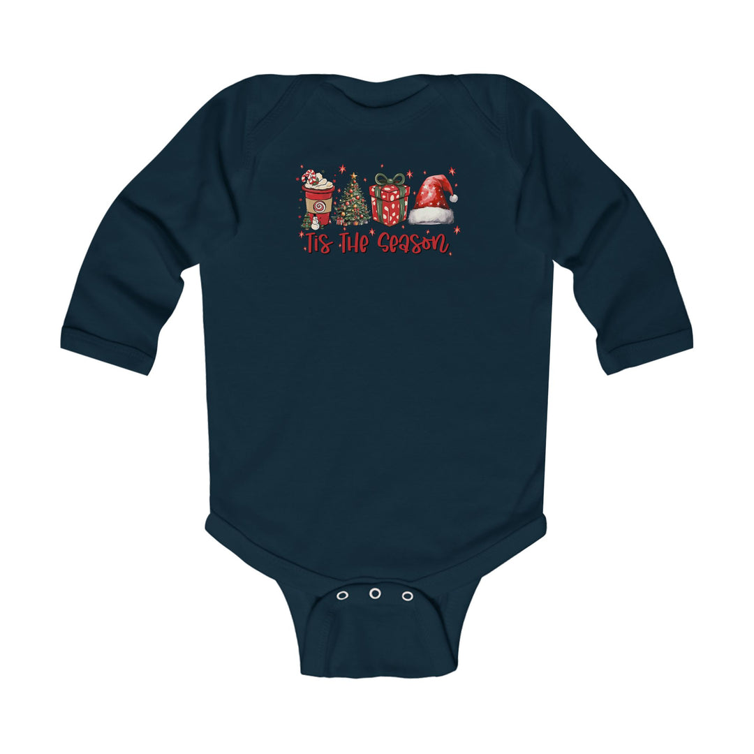 Tis the Season Holiday Long Cross Sleeve Onesie