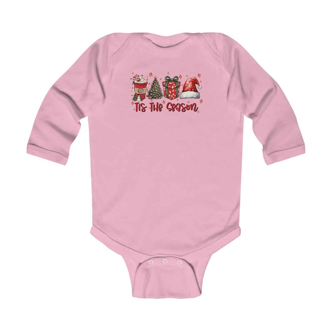 Tis the Season Holiday Long Cross Sleeve Onesie