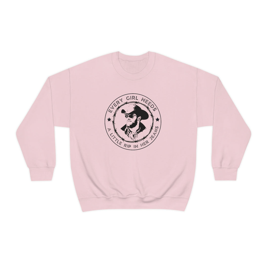 Every Girl Needs A Little Rip Crewneck 32317282323721187728 44 Sweatshirt Worlds Worst Tees