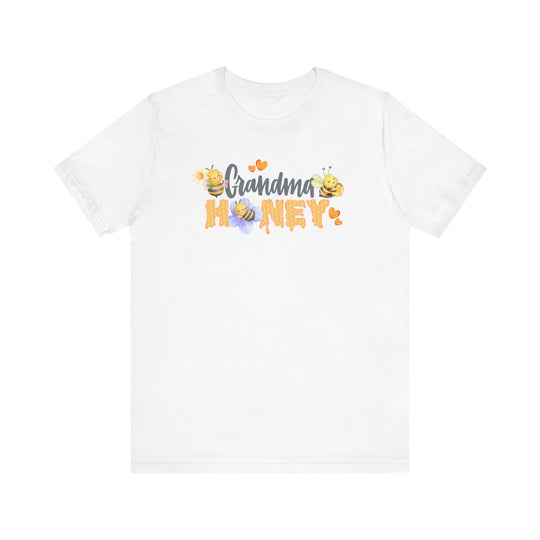 Grandma Honey Tee: Classic unisex jersey short sleeve tee with a crew neckline and ribbed knit collars, perfect for casual and semi-formal settings.