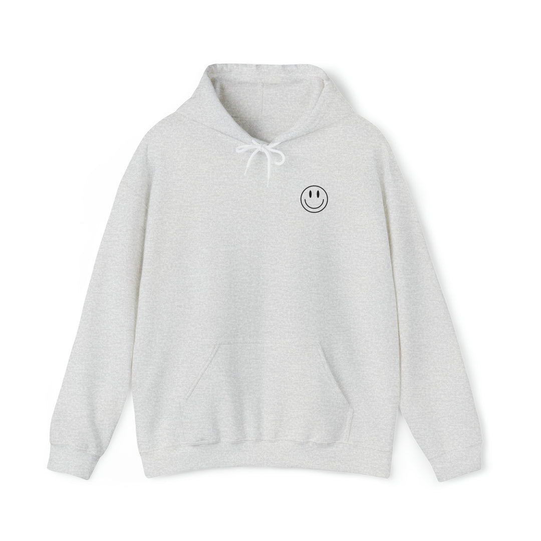 A cozy unisex Be the Reason Sweatshirt in white, featuring a smiley face design. Made of 50% cotton and 50% polyester, with a ribbed knit collar for lasting comfort. Sizes from S to 5XL.
