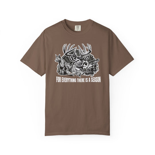 For Everything There is a Season Tee featuring a deer graphic and slogan, crafted from soft, durable, ring-spun cotton for comfort and style.
