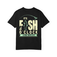 The It's Fish O'clock Somewhere Tee is a durable, relaxed-fit shirt made from 100% ring-spun cotton, perfect for casual wear and customization.