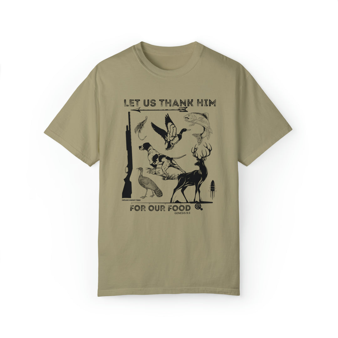 A graphic tee featuring animals and birds, made of 80% ring-spun cotton and 20% polyester. Unisex, relaxed fit with rolled-forward shoulder and back neck patch. From Worlds Worst Tees.