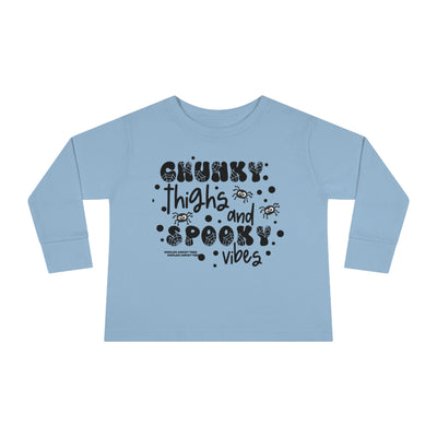 Chunky Thighs and Spooky Vibes Toddler Long Sleeve Tee