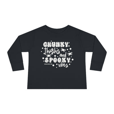 Chunky Thighs and Spooky Vibes Toddler Long Sleeve Tee