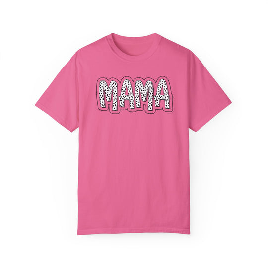 A relaxed fit Mama Print Tee, crafted from 100% ring-spun cotton. Garment-dyed for extra coziness, with double-needle stitching for durability and a seamless design for a tubular shape.