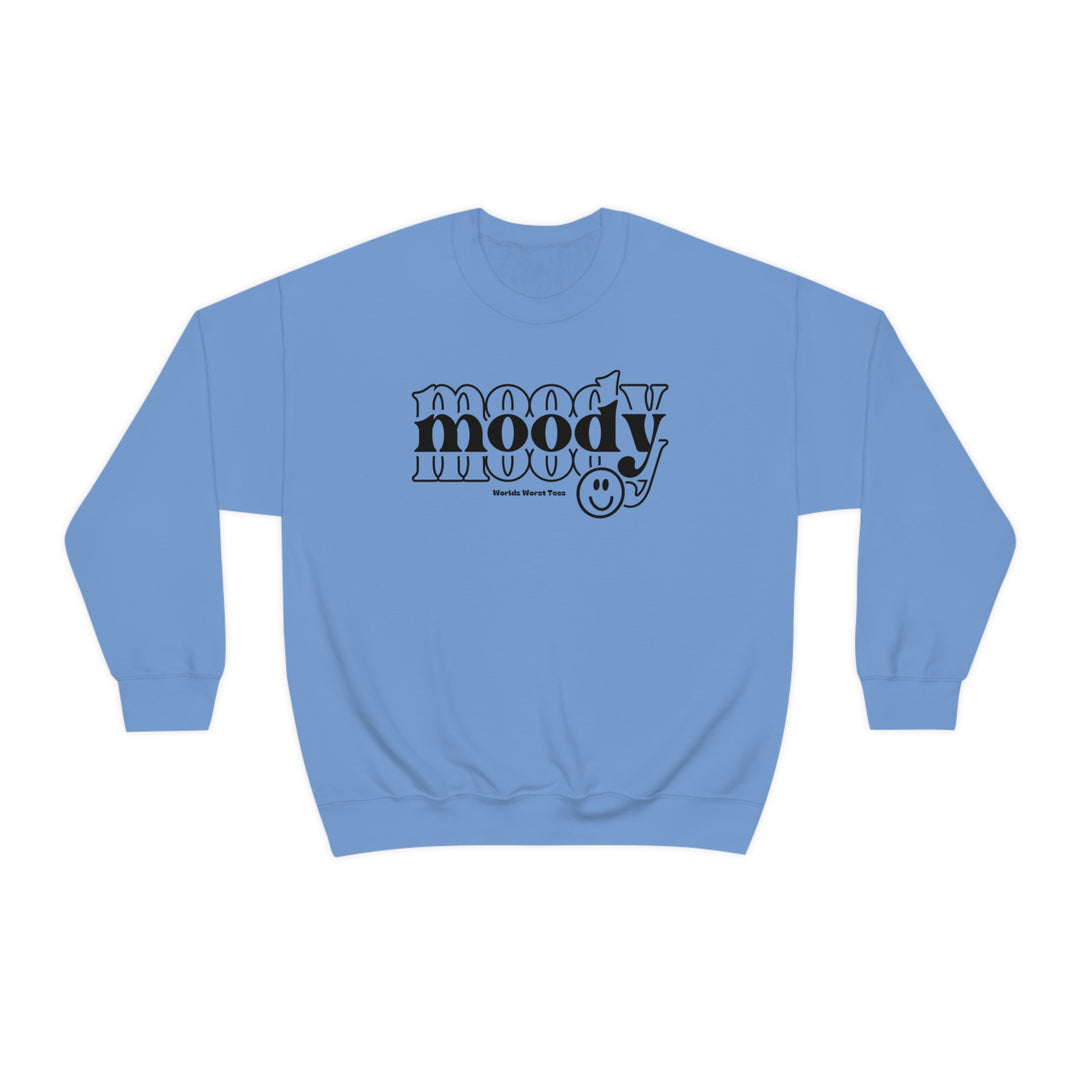 Unisex Moody Crew sweatshirt: Comfortable blend of polyester and cotton, ribbed knit collar, no itchy side seams. Medium-heavy fabric, loose fit, true to size. Ideal for any occasion.