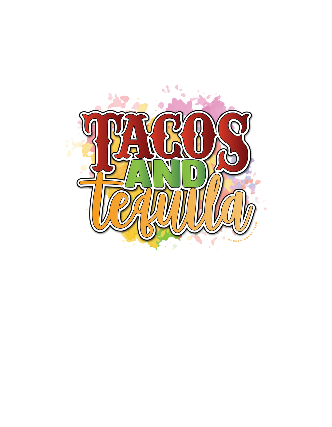 A staple for any wardrobe, the Tacos and Tequila Tee offers premium printing quality with no side seams for ultimate comfort. Made of 100% US cotton, it's a sustainable and durable choice.