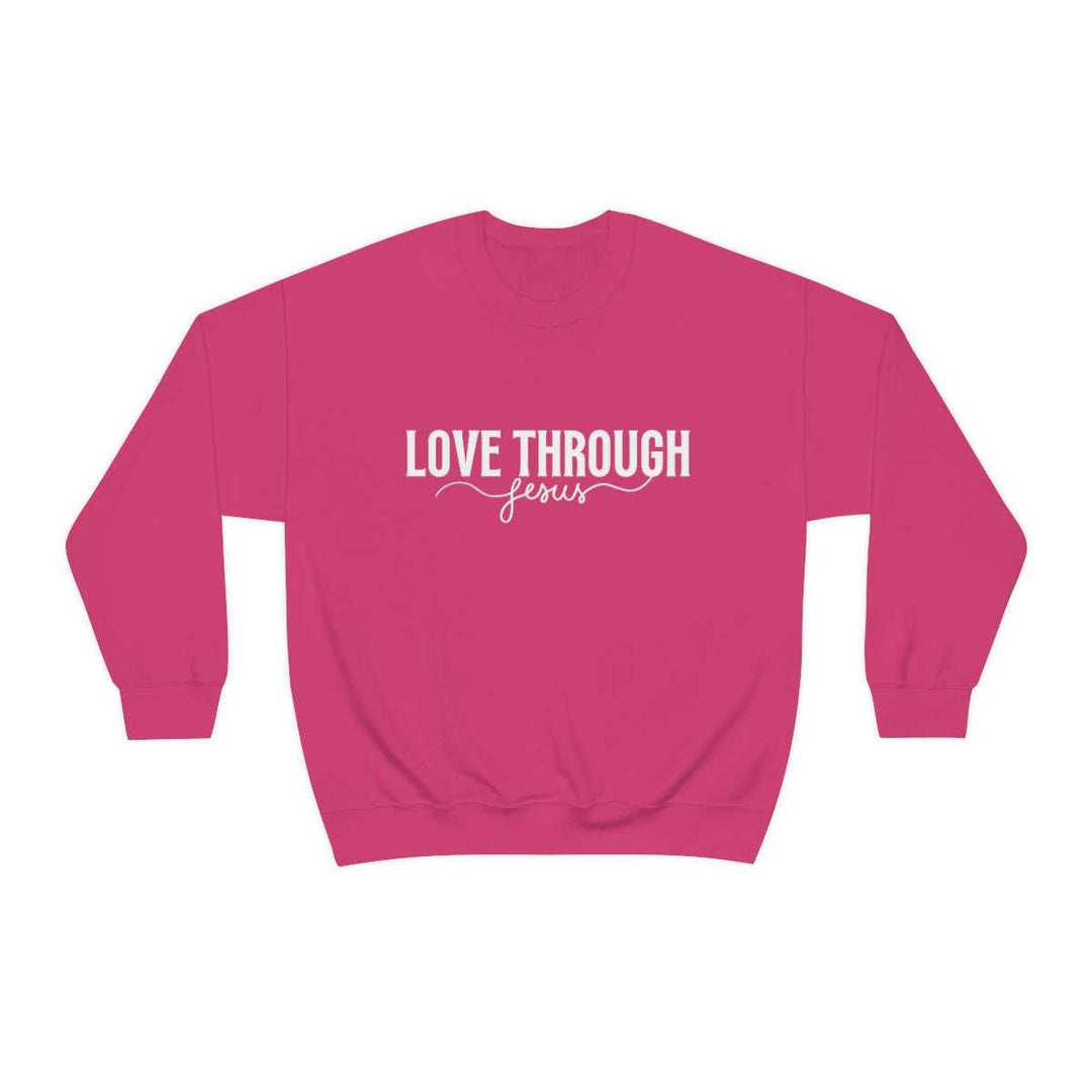 Love Through Jesus Crewneck 28020076944471894010 44 Sweatshirt Worlds Worst Tees