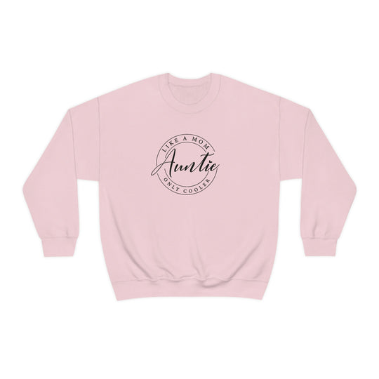 Unisex Auntie Crewneck sweatshirt: 50% cotton, 50% polyester blend, ribbed knit collar, no itchy side seams, loose fit, medium-heavy fabric, sewn-in label. Ideal comfort for any occasion.