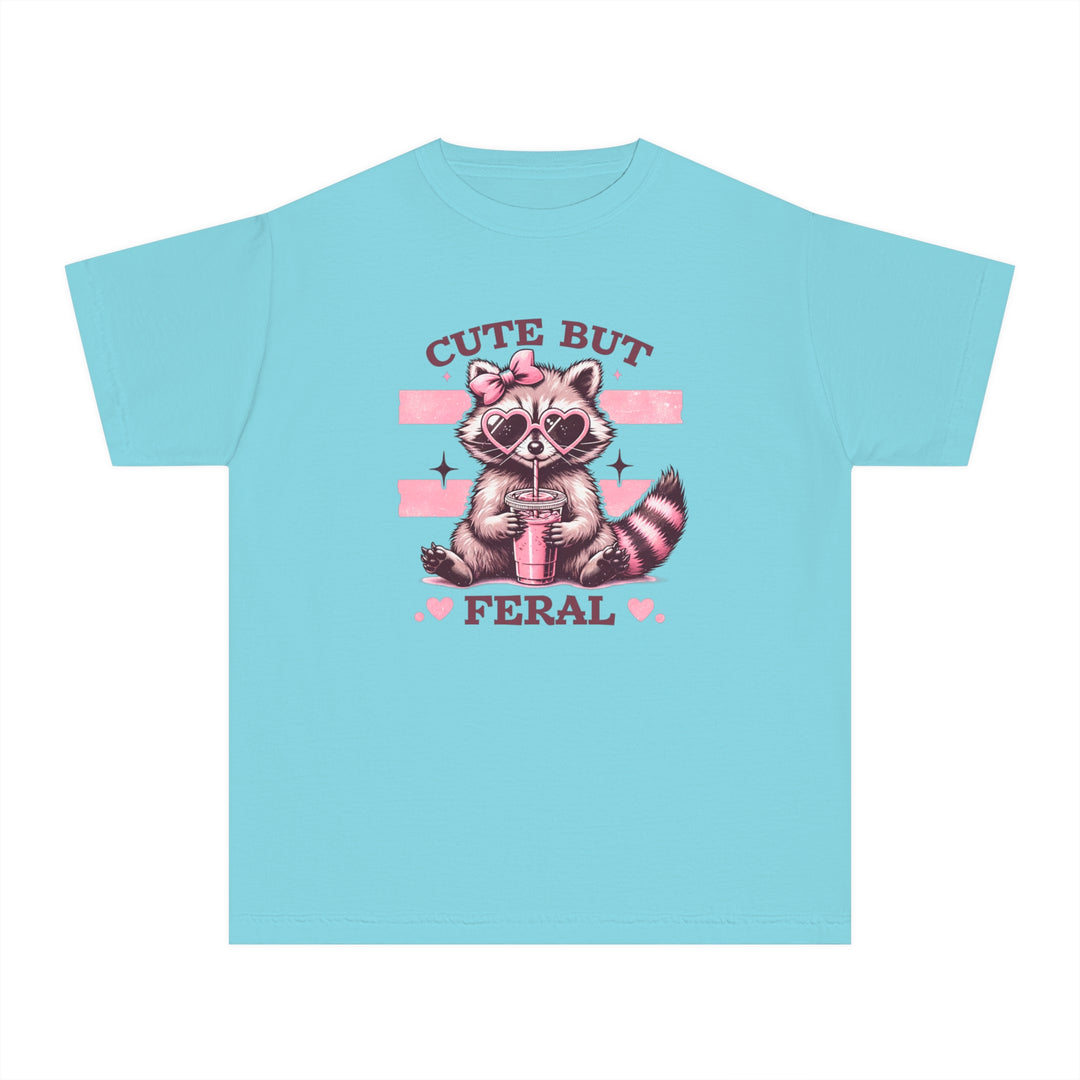 Cute but Feral Kids Tee featuring a classic fit, crafted from soft-washed, 100% combed ring-spun cotton, ideal for active kids' daily comfort and agility.
