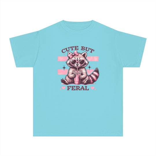 Cute but Feral Kids Tee featuring a classic fit, crafted from soft-washed, 100% combed ring-spun cotton, ideal for active kids' daily comfort and agility.