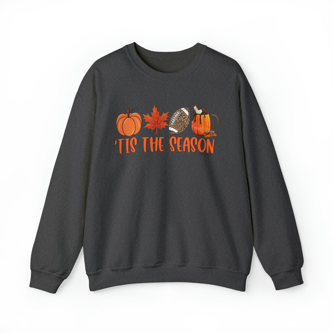 A comfortable Tis the Season Crew unisex sweatshirt with ribbed knit collar, ideal for any occasion. Made of 50% cotton and 50% polyester, featuring a loose fit and no itchy side seams.
